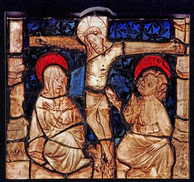 Vetrata w7 raffigurante la Crocifissione, dalla Chiesa di Betton, Bretagna da French School