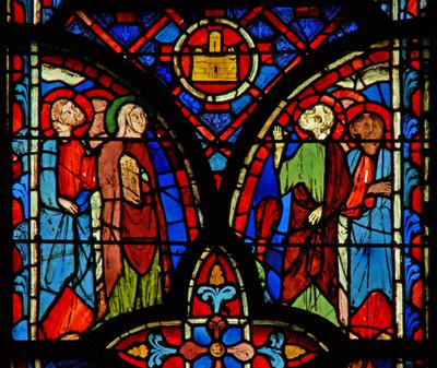 Donne sante e un gruppo di apostoli da French School