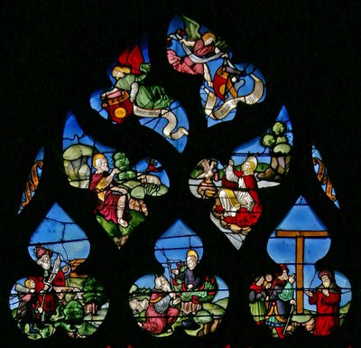 San Giovanni Battista, San Giovanni Evangelista, Abramo e Isacco, Mosè e il Roveto ardente e l
