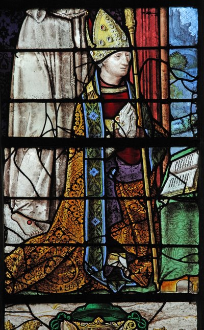Finestra w9 raffigurante San Francesco e un donatore da French School