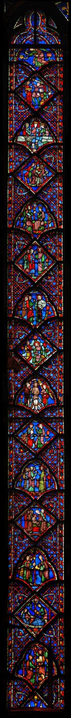 Finestra w9 la Storia di San Giovanni Battista da French School