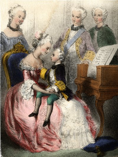 Wolfgang Amadeus Mozart (1756-1791) tra le braccia dell