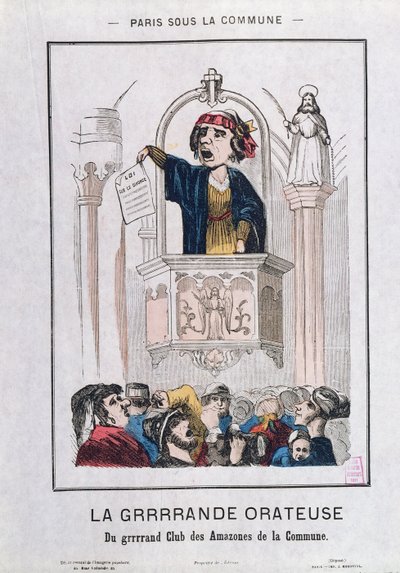 Club delle Donne durante la Comune, 1871 da French School