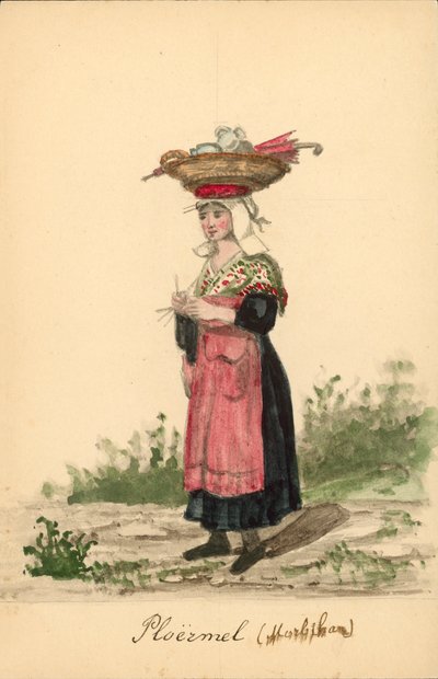 Costume femminile di Ploërmel, Morbihan da French School