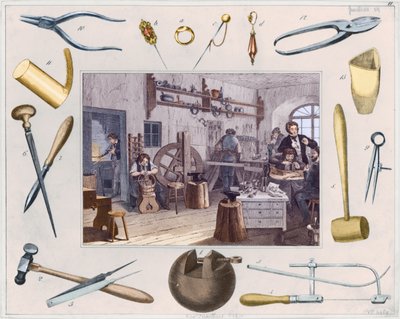 Laboratorio e principali strumenti di gioielleria da French School