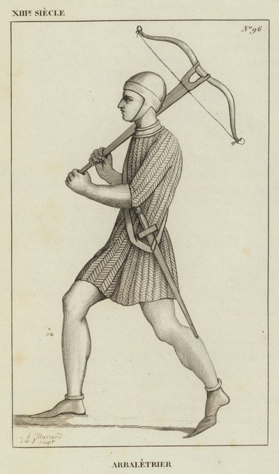 XIII secolo, balestriere da French School