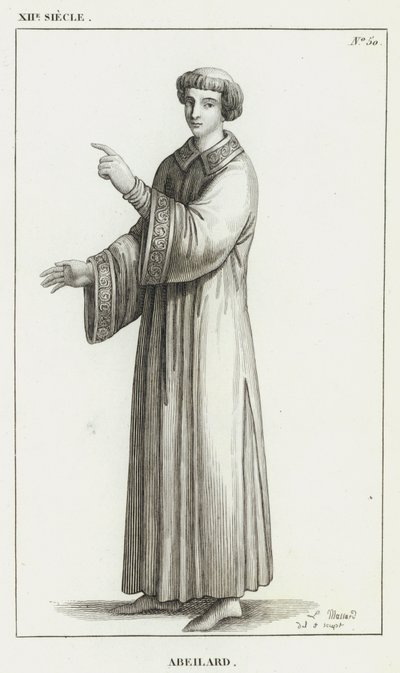XII secolo, Abelardo (incisione) da French School