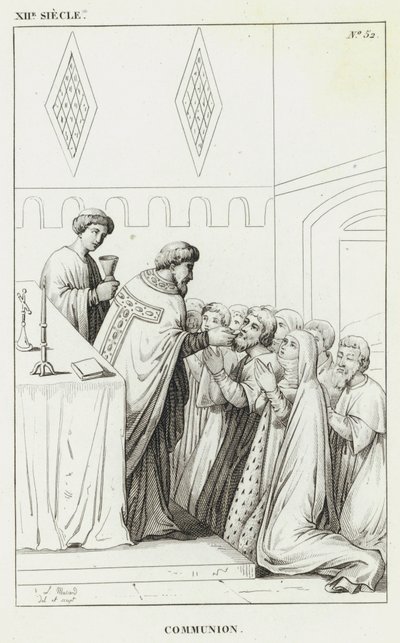 XII Secolo, Comunione (incisione) da French School
