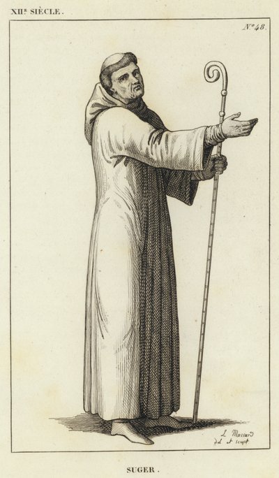 XII secolo, Suger (incisione) da French School
