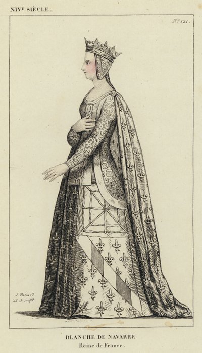 XIV Secolo, Bianca di Navarra, Regina di Francia da French School