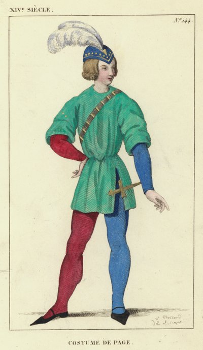 XIV Secolo, Costume di Pagina da French School