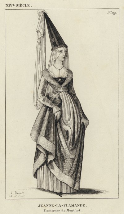 XIV Secolo, Jeanne-la-Flamande, Contessa di Montfort da French School