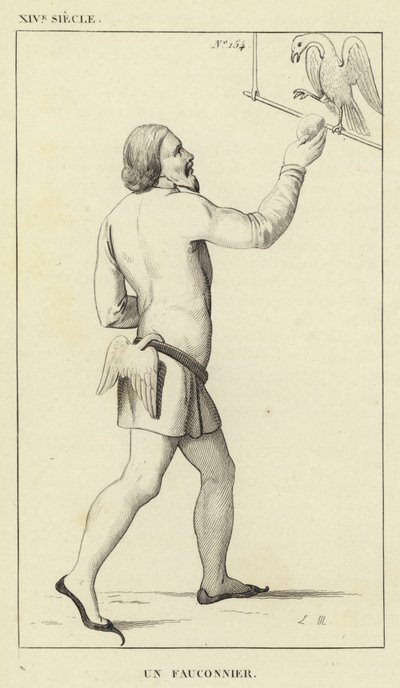 XIV secolo, un falconiere da French School