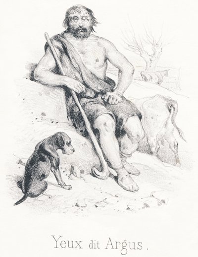 Occhi detto Argo, Figlio di Arestore, era un pastore mostruoso con cento occhi da French School