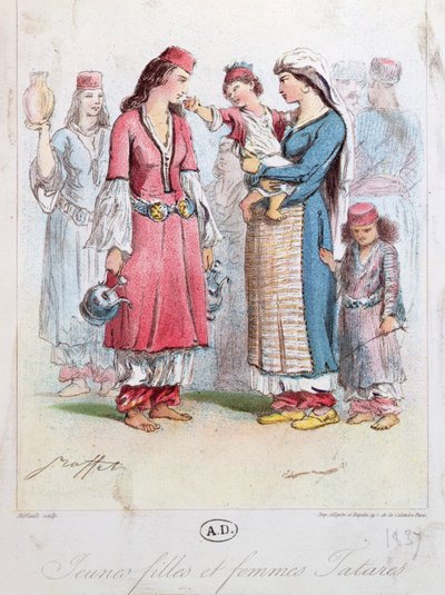 Giovani ragazze e donne tartare, 1837 da French School