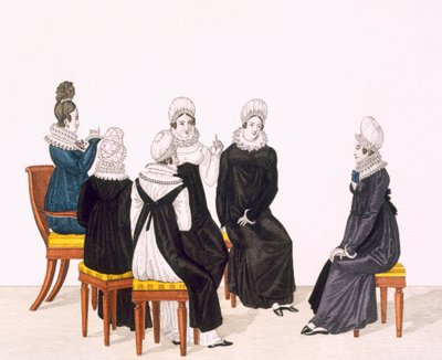 Giovani donne che chiacchierano, c. 1820 da French School