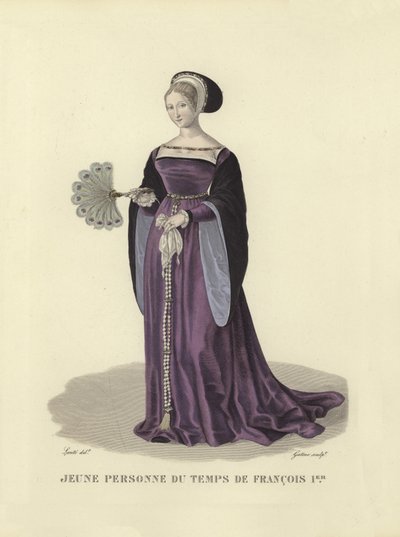Giovane dama del tempo del re Francesco I di Francia da French School