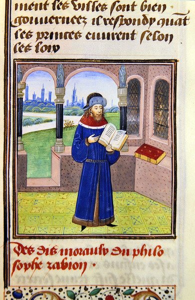 Zabion, da Histoire des Philosophes, fine XV secolo da French School