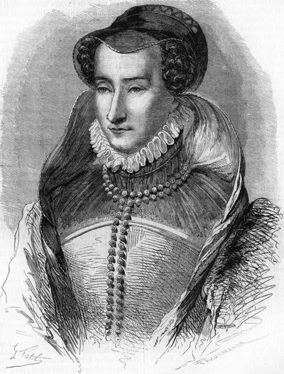 Ritratto di Giovanna III di Albret (1528-1572), madre del re Enrico IV e moglie di Antonio di Borbone (1528-1572). In 