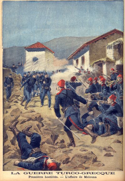La guerra greco-turca del 1897 (la guerra dei trenta giorni) - Una delle prime battaglie in Tessaglia da French School
