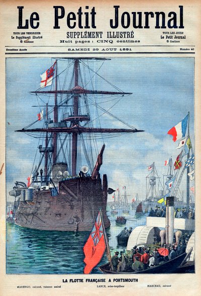 La flotta francese a Portsmouth: nave ammiraglia "Marengo", l