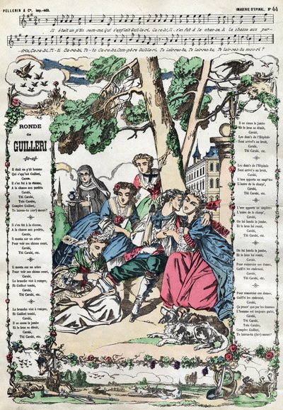 La ronda di Guilleri. Immagine di Epinal del XIX secolo da French School
