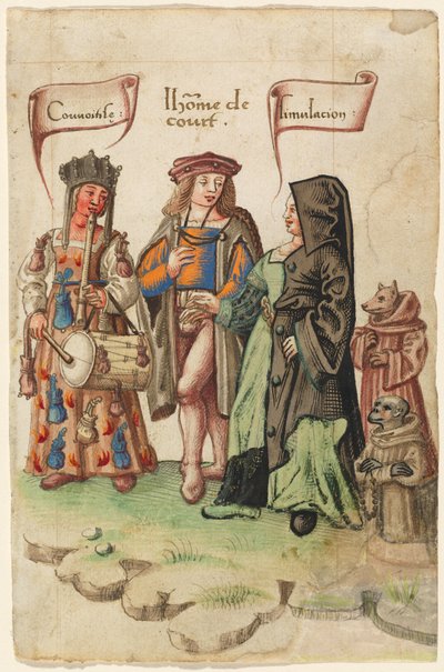 Un Cortigiano tra Avidità e Dissimulazione [fol. 14 recto] da French early 16th Century