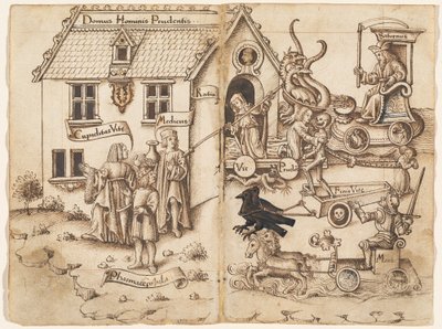 "Non voltarti indietro quando arrivi alla fine" [fol. 26 verso / 27 recto] da French early 16th Century