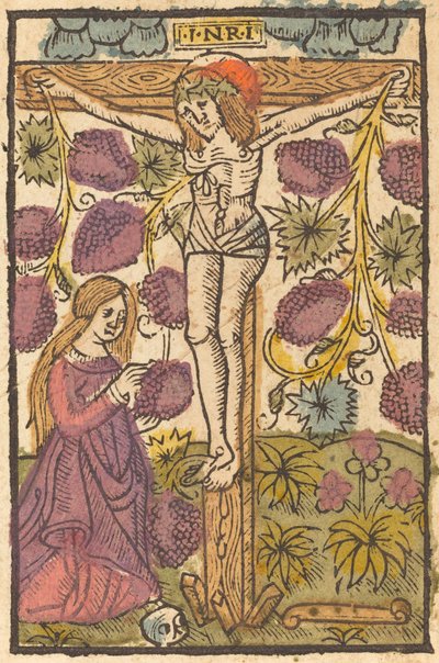 Cristo sulla Croce con una Vite da French or Netherlandish 15th Century