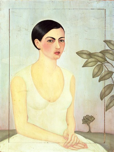 Dama de Blanco (White Lady) 1928 (oil on panel) da Frida Kahlo