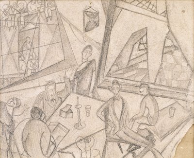 Frida e i suoi contemporanei, 1925 circa (matita su carta) da Frida Kahlo