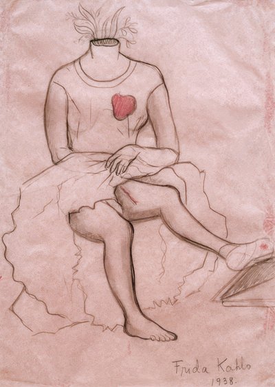 Autoritratto che mostra la cicatrice da Frida Kahlo