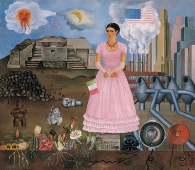 Autoritratto al confine tra Messico e Stati Uniti da Frida Kahlo