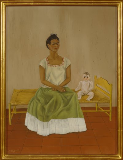 Autoritratto con letto da Frida Kahlo