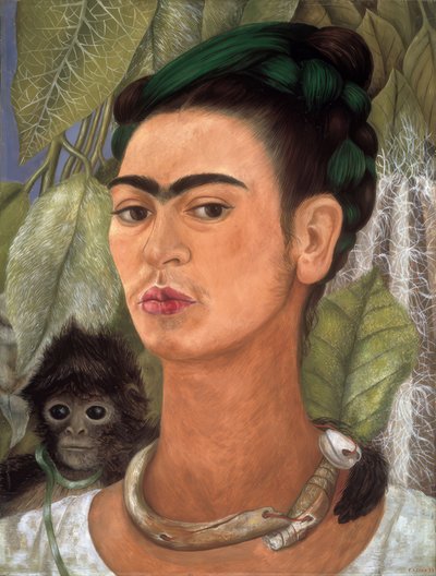 Autoritratto con scimmia da Frida Kahlo