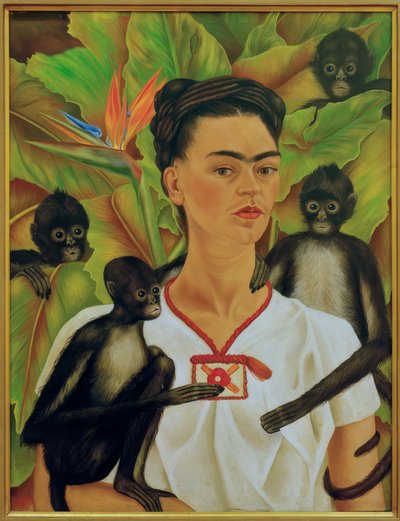 Autoritratto con scimmie da Frida Kahlo