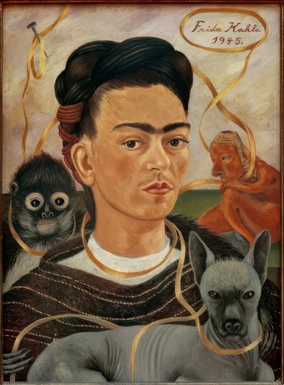 Autoritratto con scimmiette da Frida Kahlo