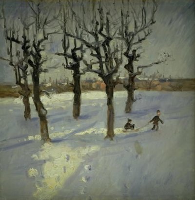 Scena invernale in un sobborgo di Copenaghen da Fridolin Johansen