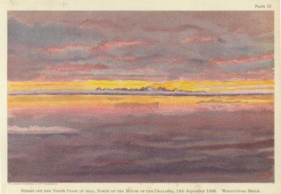 Tramonto al largo della costa nord dell