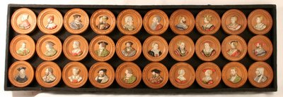 Una collezione di trenta disegnatori come medaglioni ritratti da Friedrich (after) Hagenauer