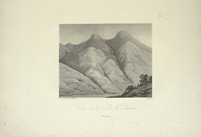 Veduta della Silla de Caracas, disegnata da Marchais, incisa da Bouquet, illustrazione da 