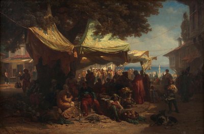 Mercato di Costantinopoli da Friedrich Alois Schönn