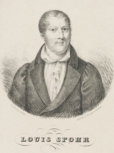 Ritratto di Louis Spohr 1784-1859, c. 1830-1840 da Friedrich August Fricke