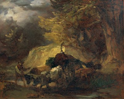 Dopo la caccia (Ritorno dalla caccia al cervo) da Friedrich August Mathias Gauermann