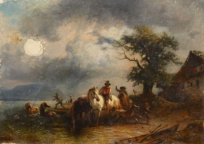 Abbeveratoio per cavalli da Friedrich August Mathias Gauermann