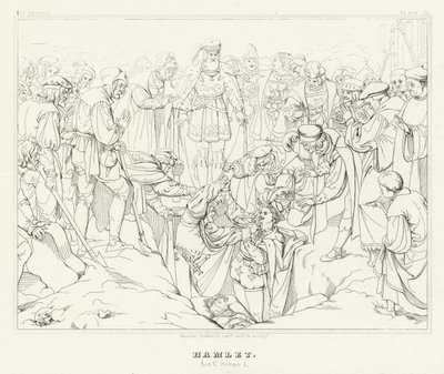 Amleto, Atto V, Scena 1 da Friedrich August Moritz Retzsch
