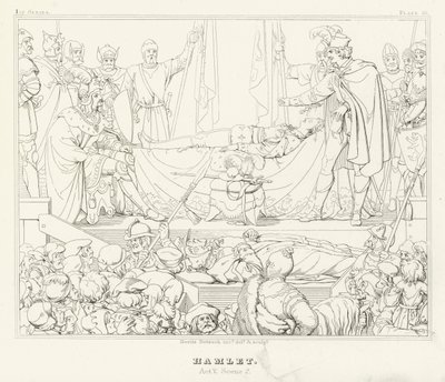 Amleto, Atto V, Scena 2 (incisione) da Friedrich August Moritz Retzsch