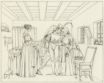 Illustrazione per il Faust di Goethe da Friedrich August Moritz Retzsch