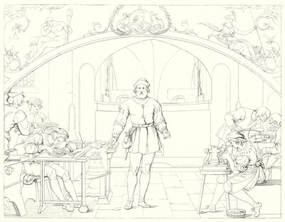 Illustrazione per Lied von der Glocke di Schiller, o Il canto della campana da Friedrich August Moritz Retzsch