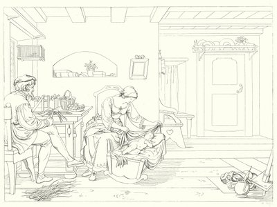 Illustrazione per Lied von der Glocke di Schiller, o Il canto della campana da Friedrich August Moritz Retzsch